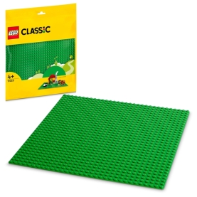 Grüne LEGO Classic Bauplatte mit Noppen für kreatives Bauen und Spielen.