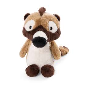 Brauner Plüsch-Schlenkernasenbär von Nici, 15cm groß mit weichem Fell und niedlichen großen Augen.