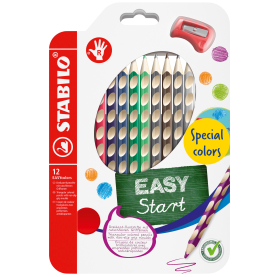 Bunte Easycolors Buntstifte 12er Set mit Spitzer.