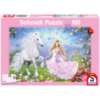 100-teiliges Puzzle Prinzessin und Einhörner mit...