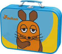 Puzzlebox Die Maus im Metallkoffer mit bunten Motiven und...