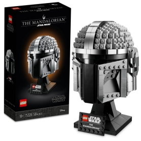 Mandalorianer Helm aus LEGO Star Wars Kollektion in detailgetreuer Optik und authentischem Design.