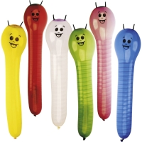 Buntes Set aus 6 Luftballons in verschiedenen Farben mit...