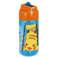 Pokemon Trinkflasche mit Trinkhalm, 430ml, ideal für...