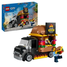 Lego City Burger Truck Spielset mit Fahrzeugen und Zubehör.