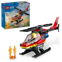 Feuerwehrhubschrauber von LEGO City mit drehbarem Rotor...