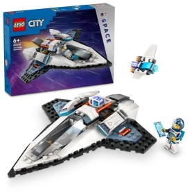 Lego City Weltraum Raumschiff mit Astronautenfiguren und modularem Design.