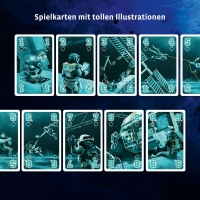 Kartenspiel Die Crew - Gemeinsam zum 9. Planeten mit spannenden Missionen und kooperativem Gameplay.