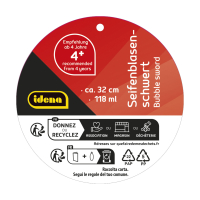 Idena Seifenblasenschwert inkl. Seifenblasenflüssigkeit 32cm 3fach sortiert