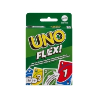 Spielerisches Kartenspiel Uno Flex mit biegsamen Karten für flexiblen Spielspaß.