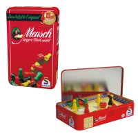 Mensch ärgere dich nicht - Brettspiel in Metallbox...