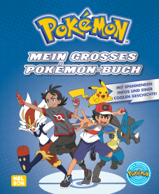 Blaues Buch mit Pikachu-Motiv und vielen spannenden Pokemon-Abenteuern für Kinder.