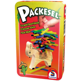Miniatur Metall-Packesel in Dose als kreatives Geschenkidee.