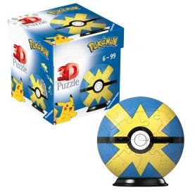 Pokémon Flottball Puzzle-Ball mit 54 Teilen und buntem Design.