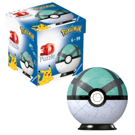 Puzzle-Ball Pokémon Netzball mit 54 Teilen in bunter Farbgestaltung.