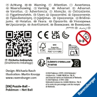 Puzzle-Ball Pokémon Netzball mit 54 Teilen in bunter Farbgestaltung