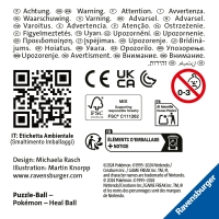 Blaues Pokémon Puzzle-Ball mit Heilball-Motiv und 54 Teilen