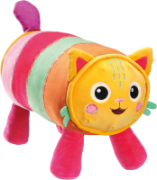 Kuschelkatze aus Plüsch in Patchwork-Design, 41cm...