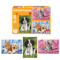 Puzzle Meine liebsten Haustierbabys mit 3x48 Teilen,...