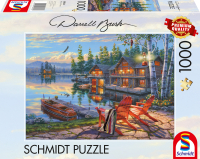 1000-teiliges Puzzle Seeufer am Loon Lake, New York mit...