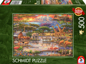 Puzzle Paradies am Kilimandscharo mit 500 Teilen und beeindruckendem Naturmotiv.