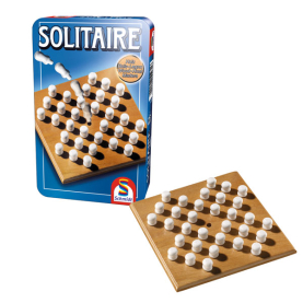 Silberne Metalldose mit elegantem Design und Deckel in Solitaire Optik.