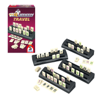 Rotes Reise-Memo-Spiel mit handlichen Karten und...