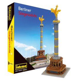 Miniaturbausteine der Siegessäule, detailgetreue Nachbildung aus Bausteinen.