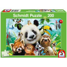 Puzzle Einfach tierisch mit 200 Teilen und buntem Tiermotiv.