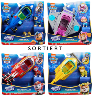 Spin Master Actionfahrzeug PAW PATROL Aqua Pups Basic Vehicle & Figur 4fach sortiert