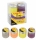 Idena XL Smart Clay Glitter, 4er Pack, je 70g in Silber, Lila, Orange und Gelb.