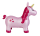 Idena Hüpfpferd Einhorn mit Sternen pink 59x23x53cm