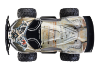 Gelbes RC-Car Desert Rat im Maßstab 1:10 mit vollgefedertem Fahrwerk und ferngesteuerter Steuerung