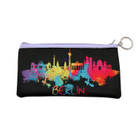 Federmappe mit Skyline-Aquarellmuster aus Neopren.