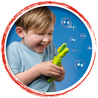 Pustefix Seifenblasen Bubblegator - Spielzeug für endlosen Seifenblasenspaß mit Alligator-Design