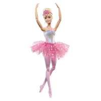 Barbie Dreamtopia Zauberlicht Puppe mit buntem Kleid und...