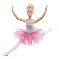 Barbie Dreamtopia Zauberlicht Puppe mit buntem Kleid und leuchtenden Flügeln
