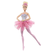 Barbie Dreamtopia Zauberlicht Puppe mit buntem Kleid und leuchtenden Flügeln