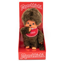 Plüschfigur Junge Monchhichi mit Latz in Rot und...