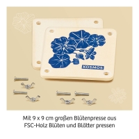 Experimentierkasten mit Blütenpresse für kreative Naturbeobachtungen und DIY-Projekte