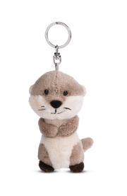 Grüner Plüschanhänger in Form eines Otters mit einer Größe von 10cm.