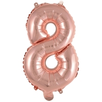 Roségoldener Folienballon in Zahlenform,...
