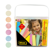 Bunte Straßenmalkreide in einer 20er Box mit 7 Farben.