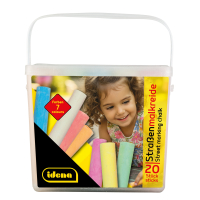 Bunte Straßenmalkreide in einer 20er Box mit 7 Farben.