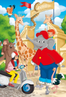 Puzzle Benjamin Blümchen im Zoo, 3x24 Teile, bunte Motive und kinderleichte Handhabung.
