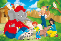 Puzzle Benjamin Blümchen im Zoo, 3x24 Teile, bunte Motive und kinderleichte Handhabung