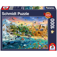 Puzzle Die Welt der Tiere mit 1000 Teilen und...