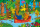 100-teiliges Puzzle Die Maus im Dschungel mit buntem Motiv und lustigen Tierfiguren.