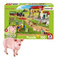 Bauernhof Puzzle mit 100 Teilen von Schleich Farm World...