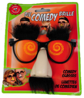 Comedy-Brille mit Nase, Bart und Augenbrauen für...
